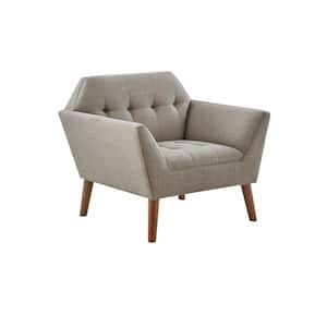 Newport Light Grey Tufted Lounge Arm Chair