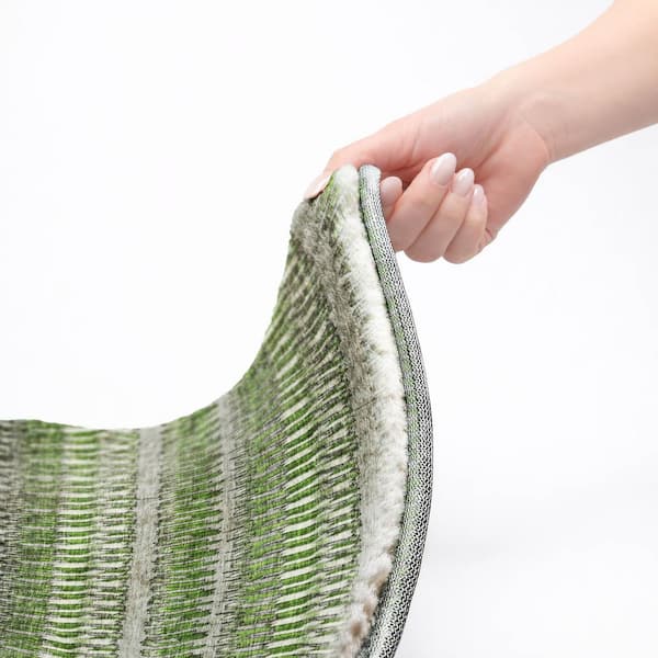 Dream Shag Premium Machine Washable Abstract ADS589 Green 8 ft. x 10 ft. Area Rug