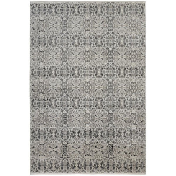 HomeRoots 5 X 8 Ivory, Taupe, Gray Oriental Area Rug