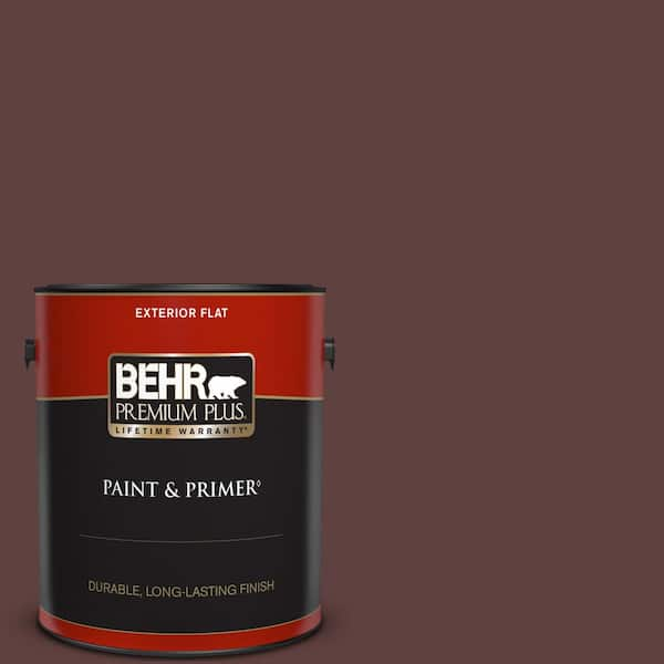 BEHR PREMIUM PLUS 1 gal. #BXC-21 Chicory Root Flat Exterior Paint & Primer