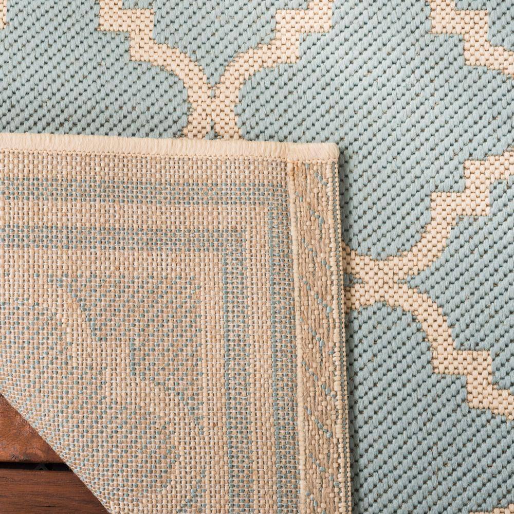 Aqua Crest 6'7" x 9'2" Easy-Care Synthetic Rectangular Rug