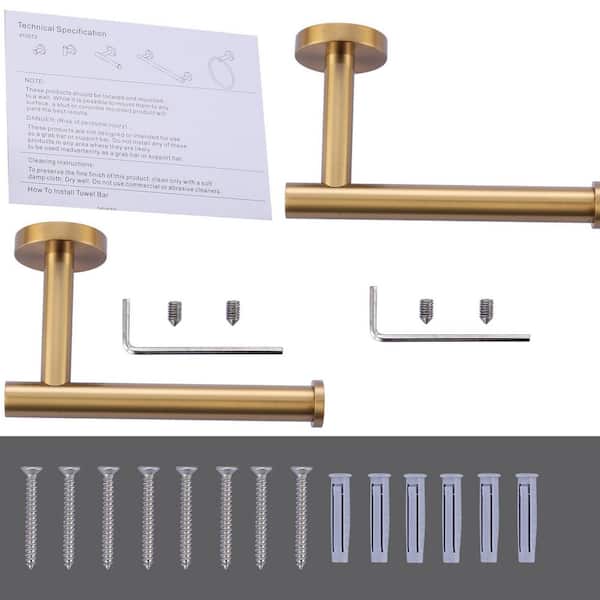 2 Pack Wall Mounted 304 Stainless Steel Round 6.5 Inch Toilet Paper Holders in Oiled Rubbed Bronze