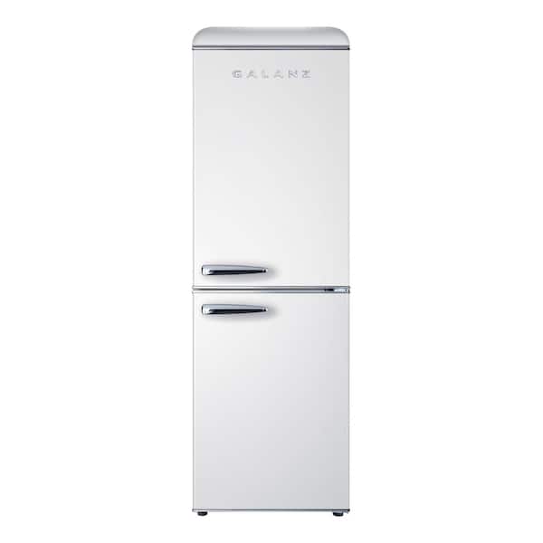 Galanz GLR74BBER12 Retro Bottom Mount Refrigerator, Adjustable Mechanical Thermostat with True Freezer, Blue, 7.4 Cu ft