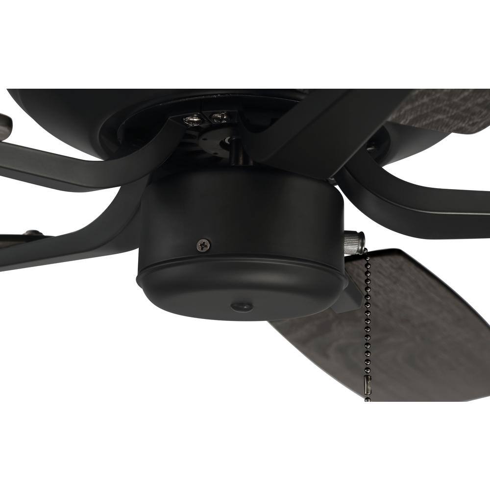Flat Black 52" Low Profile Ceiling Fan with Reversible Blades