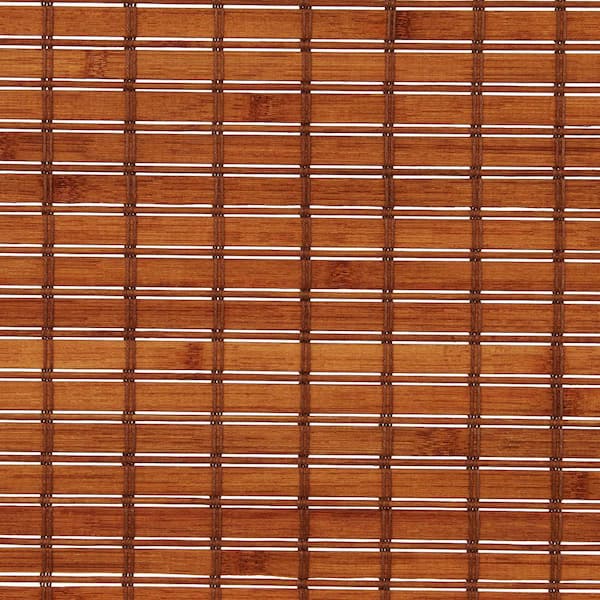 Harborside Cordless Honey Oak Bamboo Roman Shade Swatch 6 in. W x 6 in. L