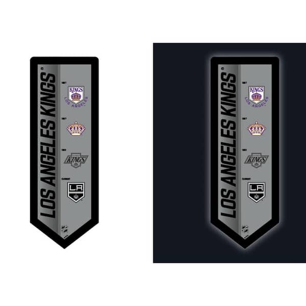 Evergreen Los Angeles Kings 23 in. x 9 in. Pennant Vintage Logo Plug-In LED Lighted Sign