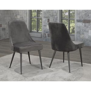 Lune Grey Fabric Dining Chair Set of 2