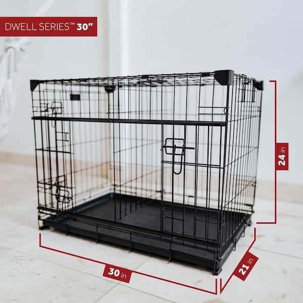 30 in. Double-Door Crate with Sliding Side Door