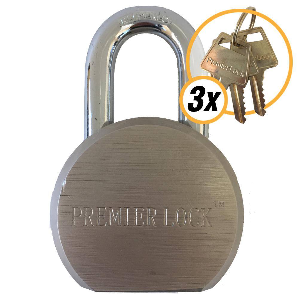 Premier Lock 25/8 in. Premier Solid Steel Commercial Gate Keyed