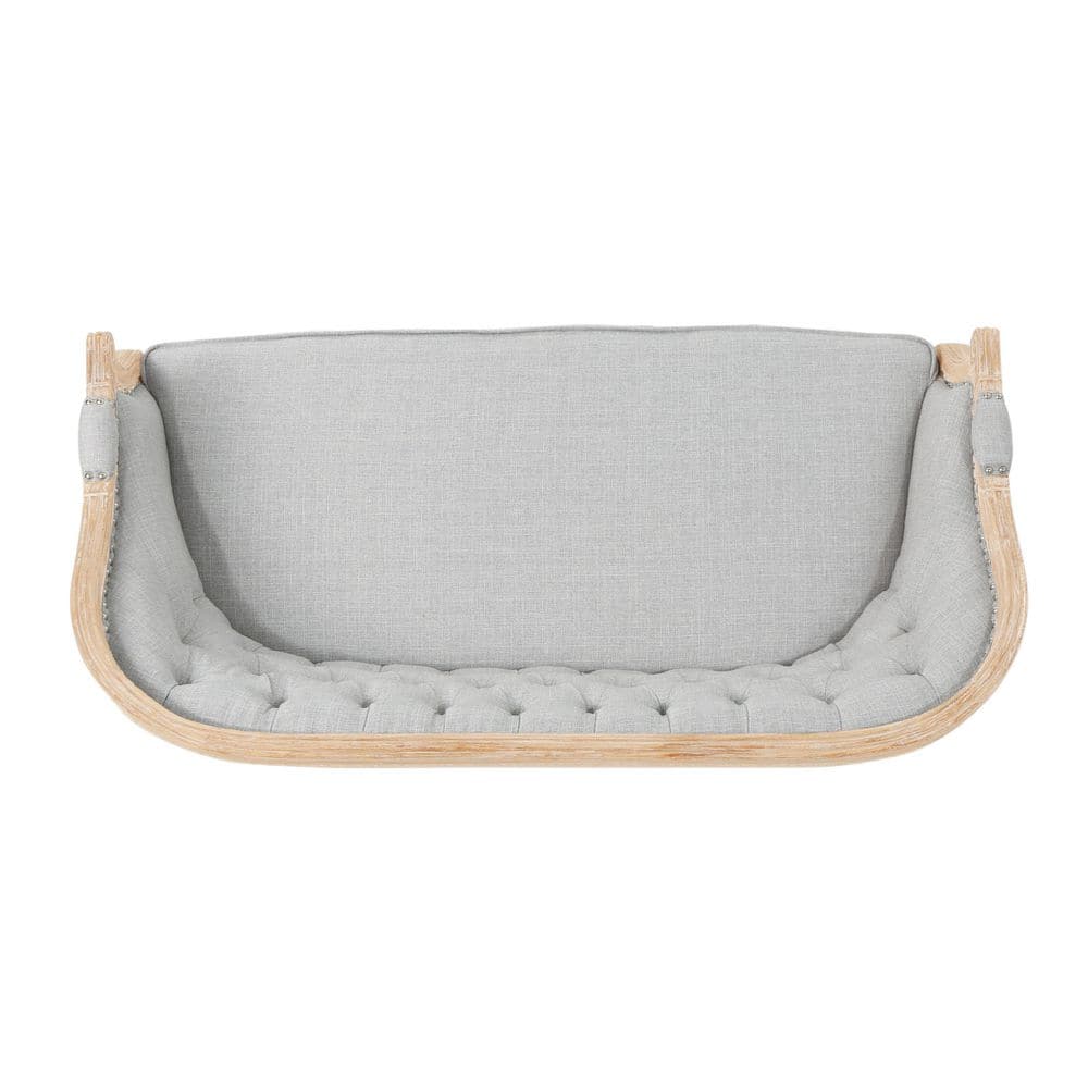 Elegant Chesterfield 49.5" Multicolor Fabric Loveseat with Nailhead Accents