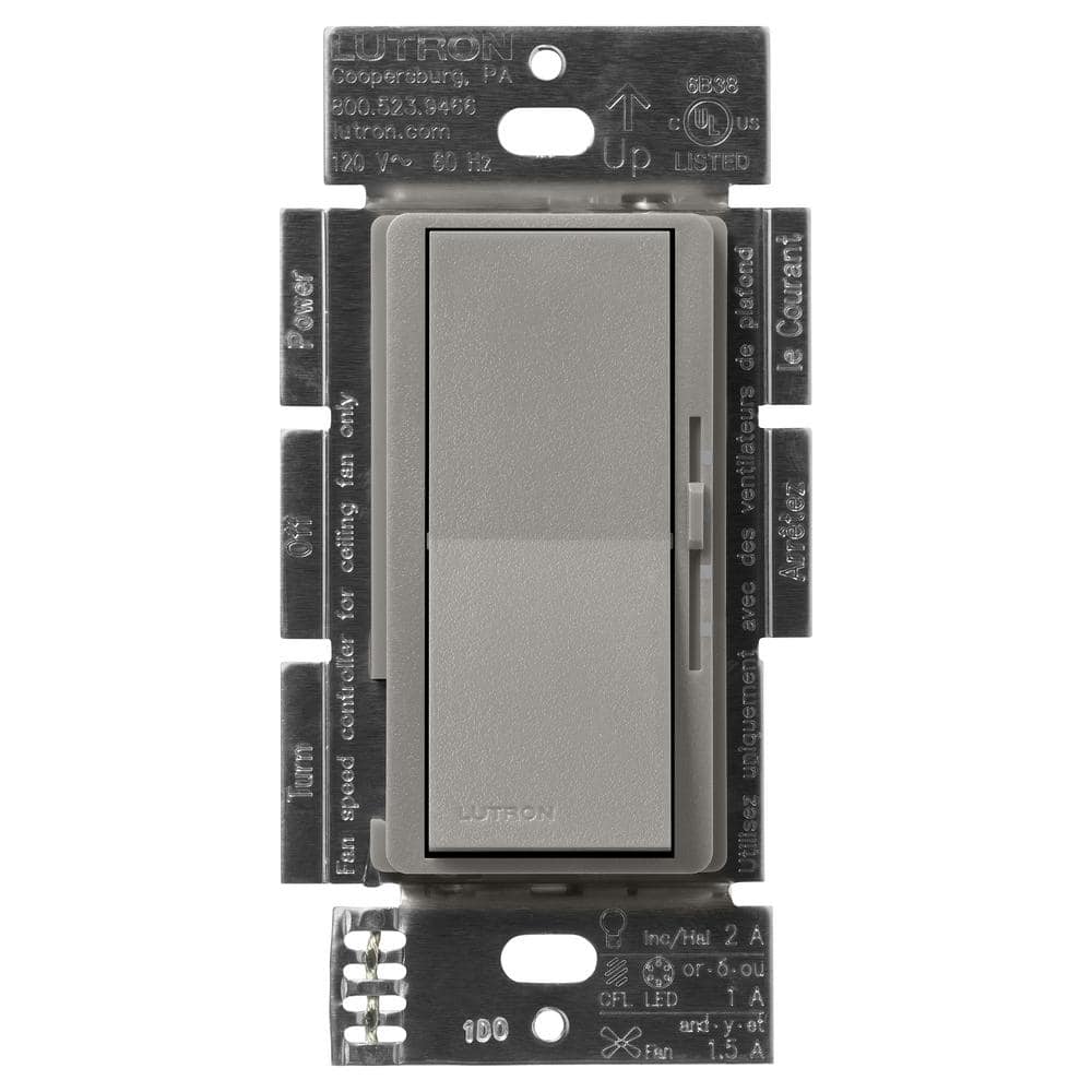 Lutron Diva 3Speed Fan Control and Light Switch, SinglePole/3Way, 1