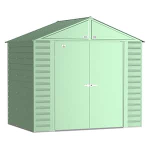 Select 8 ft. W x 6 ft. D Sage Green Metal Shed 27 sq. ft.