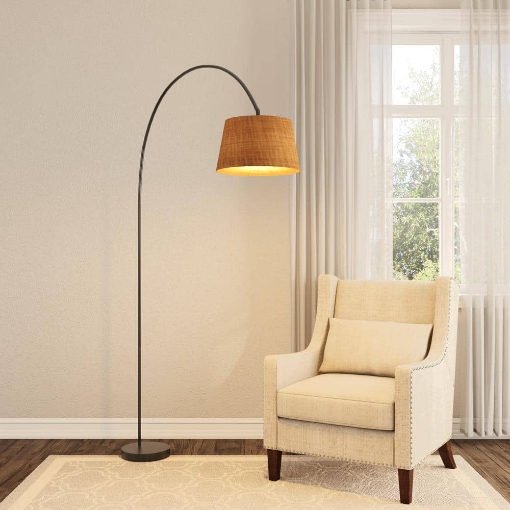 Goliath 83'' Adjustable Black Arc Floor Lamp