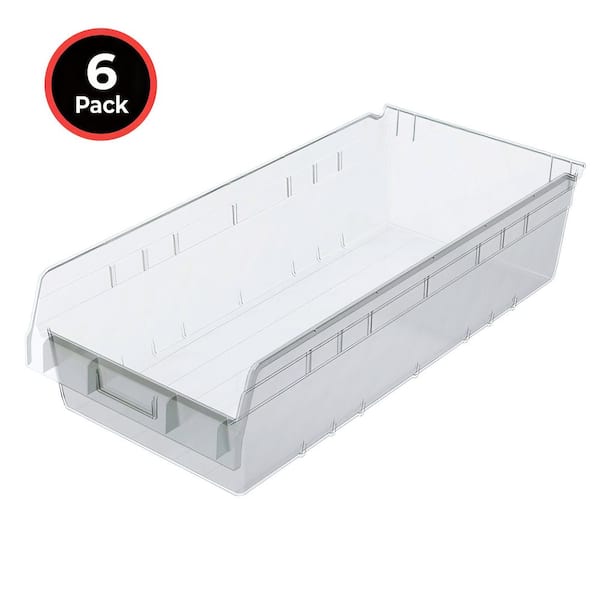 【bins】ニューモ Akro-Mils Plastic Nestable Storage Shelf Bins/ Totes, 18 in. D x 6