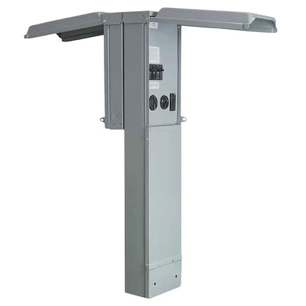 100 Amp 5-Space 10-Circuit Double Head Pad Mount RV Pedestal (U075CB4010)