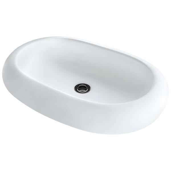 Polaris Sinks Porcelain Vessel Sink in White