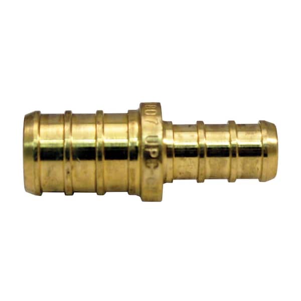 1/2 in. x 3/8 in. Brass PEX-B Barb Reducing Coupling
