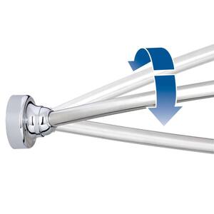 Rotator Rod 60 In Stainless Steel, Rotating Curved Shower Curtain Rod