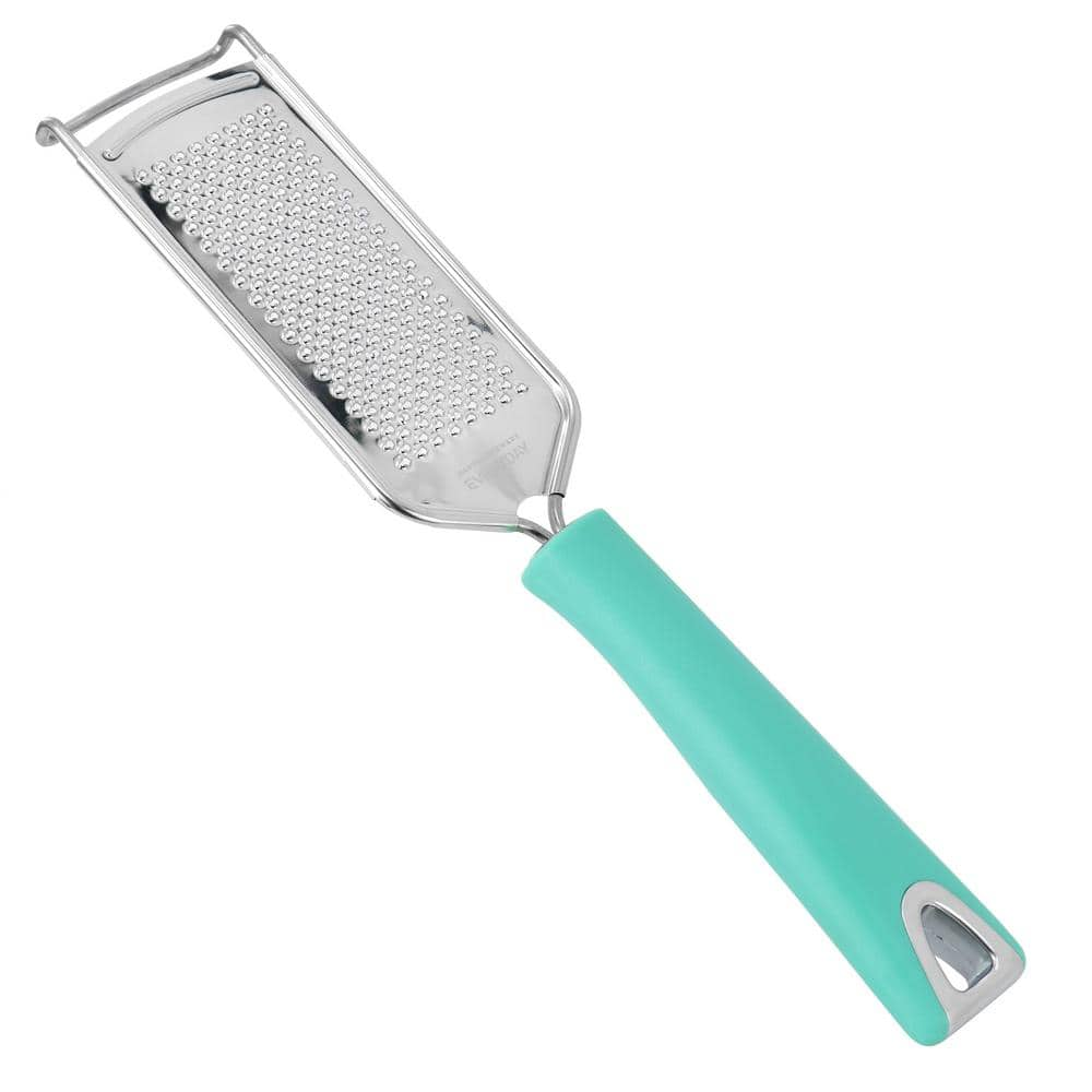 MARTHA STEWART EVERYDAY Stainless Steel Drexler Handheld Grater in Turquoise