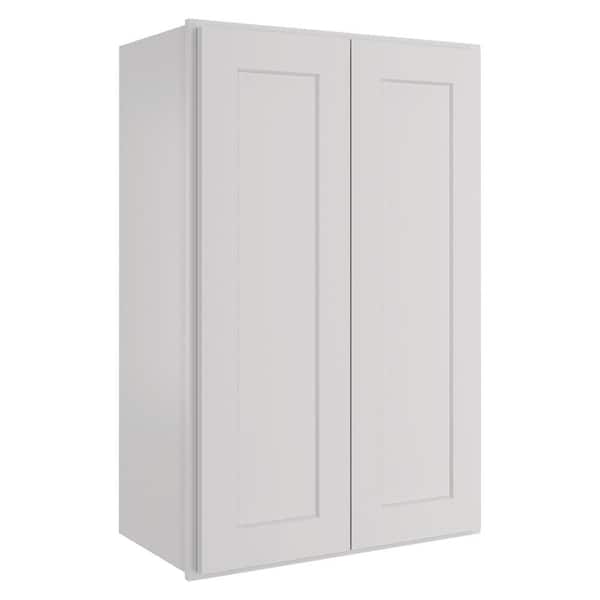 HOMEIBRO 27-in W X 12-in D X 30-in H in Shaker Dove Plywood Ready to Assemble Wall Kitchen Cabinet