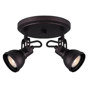 Polo 8.25 in. 2-Light Oil Rubbed Bronze Track Lighting Rail Fixture