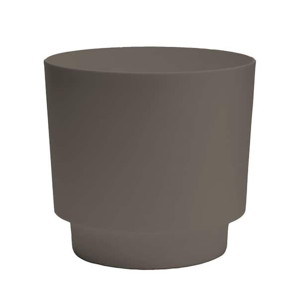 Bloem Harlow 10.75 in. L x 10.75 in. W x 10.25 in. H 13 Qt. Peppercorn Indoor/Outdoor Plastic Decorative Pot