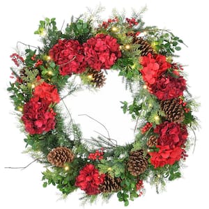 30 in. Decorated Vienna Waltz Artificial Christmas Wreath with LED Lights