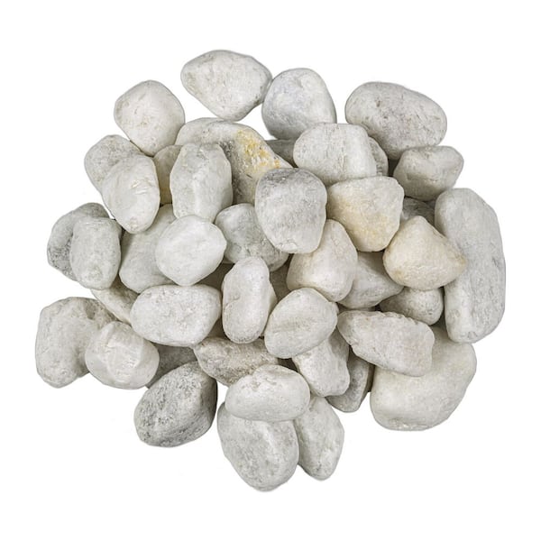 Himalaya White 0.5 cu. ft. per Bag (1 in. to 2 in. ) Bagged Landscape Pebbles (55 Bags/22.5 cu. ft. /Pallet)