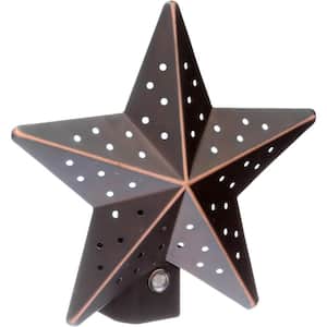 Bronze Tin Star Automatic LED Night Light