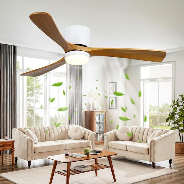 42 in. Smart Indoor White Ceiling Fan with LED Light and App Remote Control 3 Colors Adjustable and Reversible DC Motor