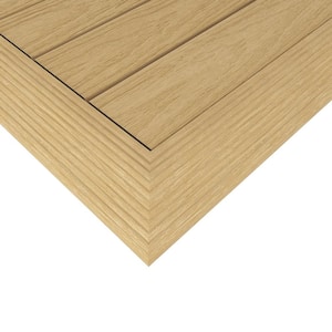1/6 ft. x 1 ft. Quick Deck Composite Deck Tile Outside Corner Fascia in Australian Red Cedar (2-Pieces/Box)