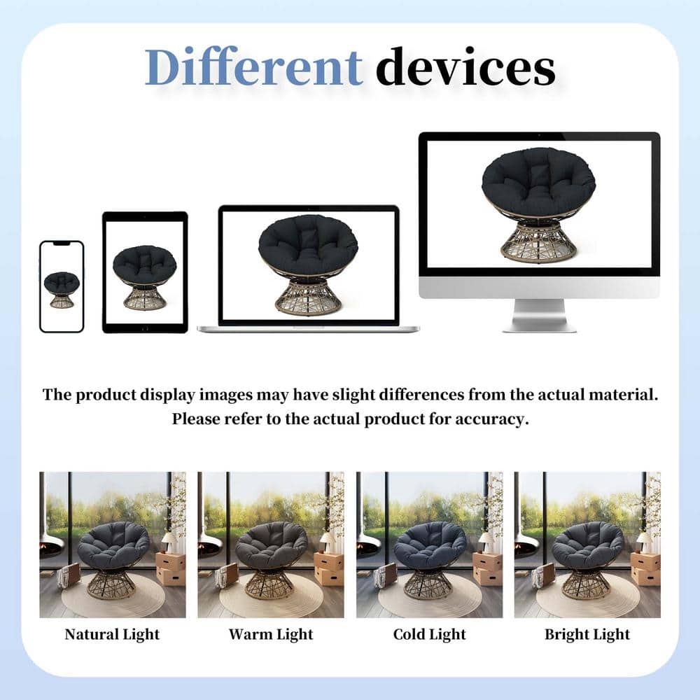 Chair appearance under different lighting conditions.