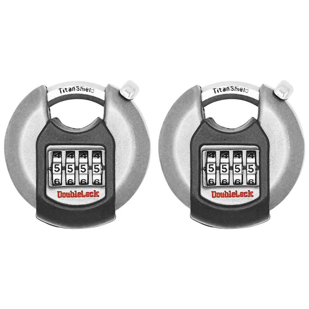 Crab Combo, 2-3/4 in. 4-Dial Combination Discus Padlock with Shroud - 2-Pack price history on PriceWatchPro