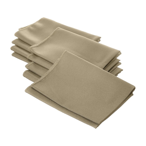 10 Pack 20 Inch Polyester Cloth Napkins Black