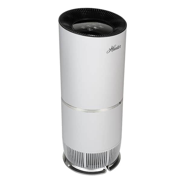 Hunter HP670 True HEPA Air Purifier for Allergies, Digital Tall Tower, White