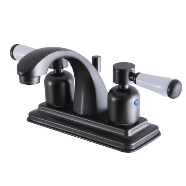Kingston Brass Paris 4 in. Centerset Double Handle Bathroom Faucet in Oil Rubbed Bronze