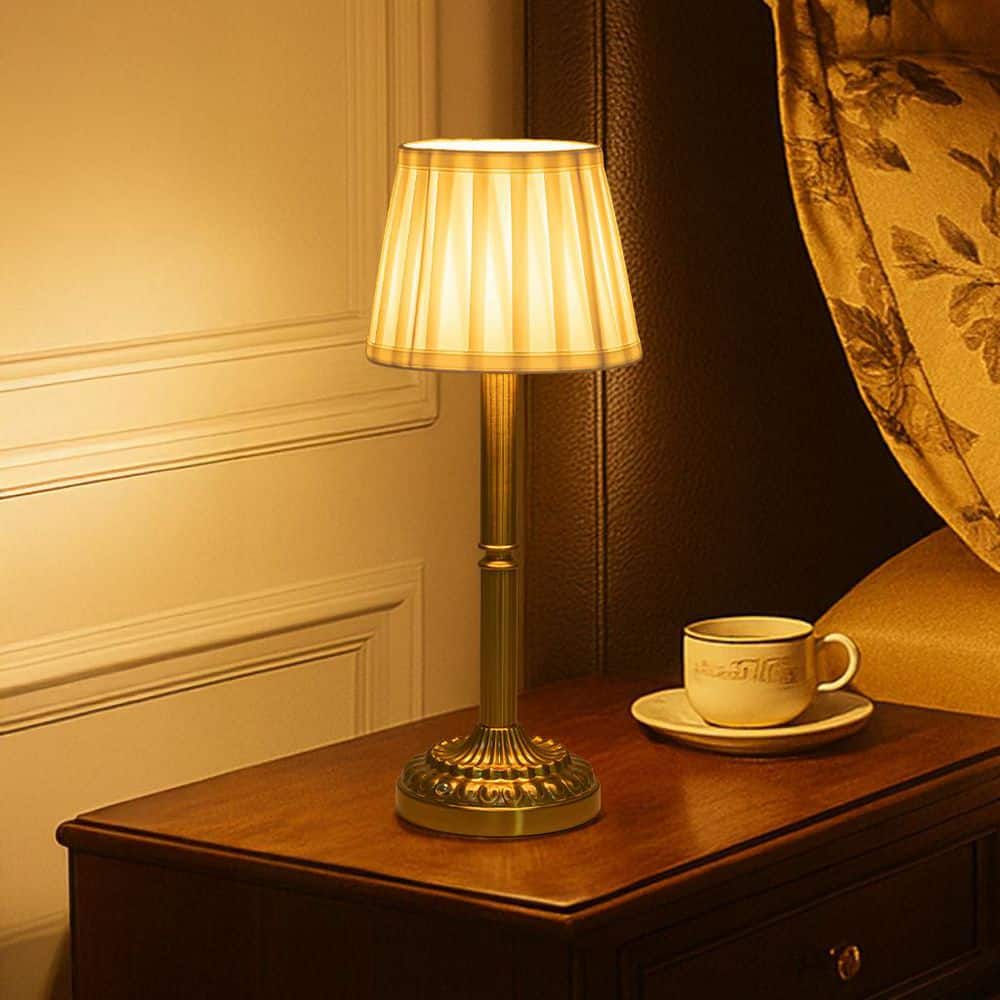 H16'' Glam Gold Cordless Table Lamp Touch Control with 3 Way Classic Small Dimmable Rechargeable LED Nightstand Lamp price history on PriceWatchPro