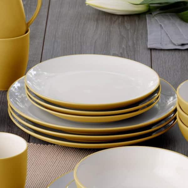 Noritake Colorwave Mustard 10.5 in. (Yellow) Stoneware Coupe