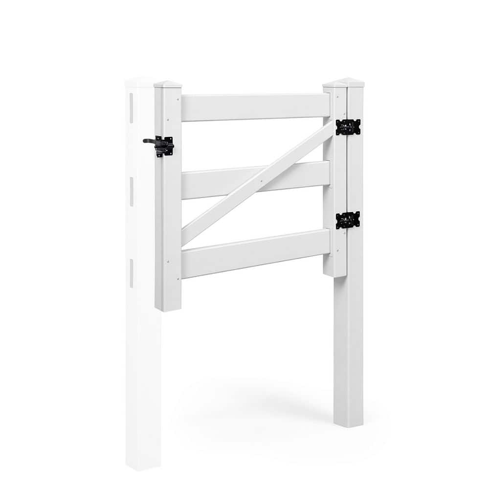 4 ft. x 4 ft. White Vinyl Ranch Fence Gate Kit with Gate Post, Hinges, Latch & Hardware price history on PriceWatchPro