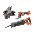 18V Brushless Cordless 3-Tool Combo Kit with Reciprocating Saw, Multi-Tool, and 7-1/4 in. Circular Saw (Tools Only)