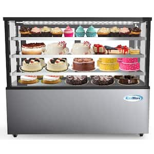 71 in. 30 cu.ft. Refrigerated Bakery Display Case Stainless Steel Glass Front
