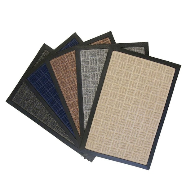 Rubber-Cal Wellington Carpet Doormat Brown 36 in. x 60 in. Rubber Carpet Mat