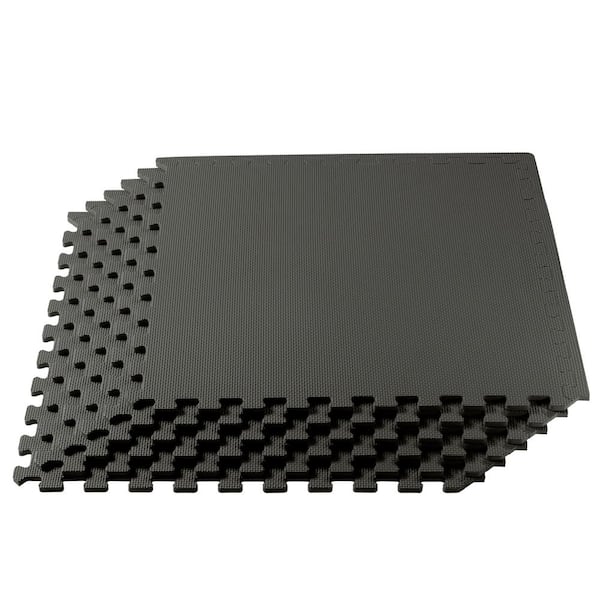 We Sell Mats Charcoal Gray 24 in. W x 24 in. L x 1/2 in. Thick Multipurpose EVA Foam Exercise/Gym Tiles (12 tiles/pack) (48 sq. ft.)