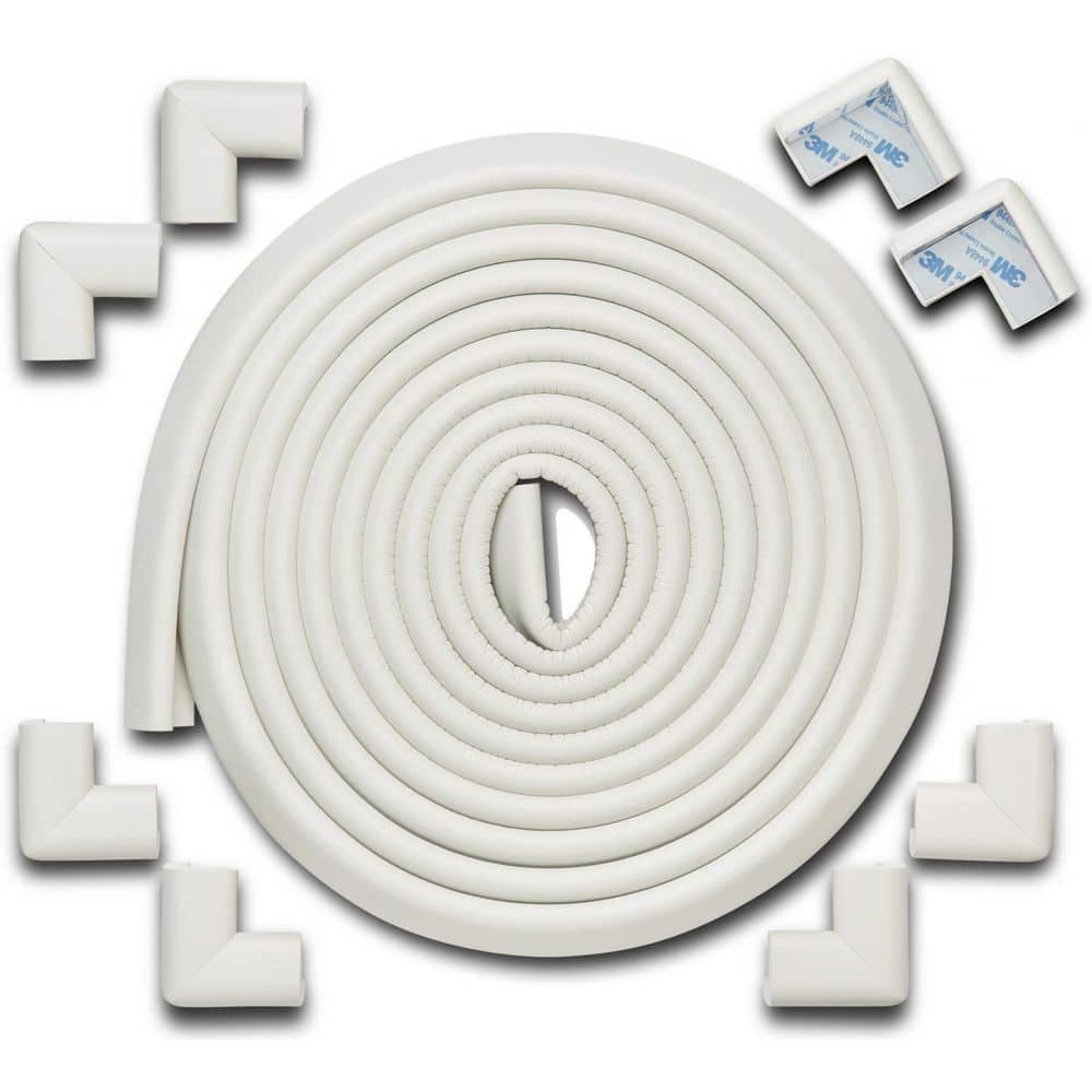 1.2 in. x 18 ft. Edge 8-Corners Composite Drywall Edge Corner Protector Baby Proofing with 3M Adhesive, White price history on PriceWatchPro