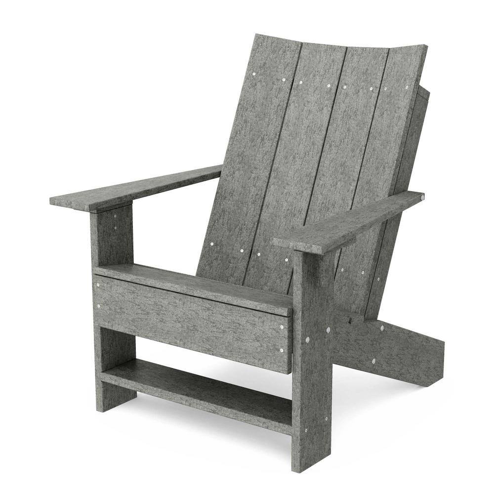 Contemporary Dark Gray Plastic Outdoor Adirondack Chair price history on PriceWatchPro
