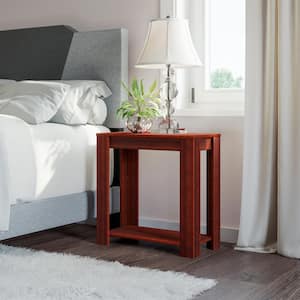 Sydney Top Drawer Cubby Style Cherry Nightstand
