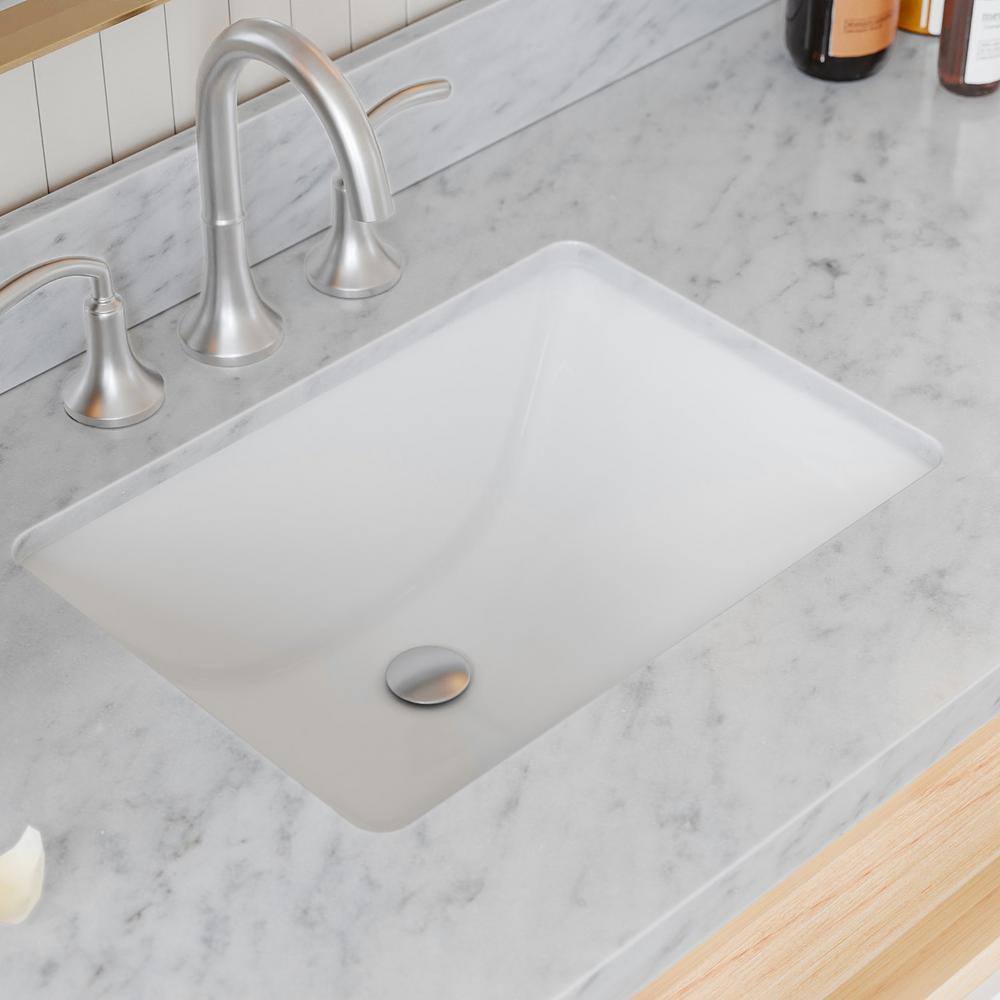 White Freestanding Single Sink Bathroom Vanity with Marble Top