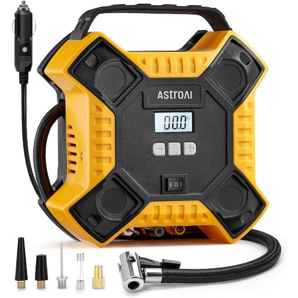 12V Portable Air Compressor Tire Inflator 160PSI with LED Light for Car, Bike, Motorcycle, Inflatables