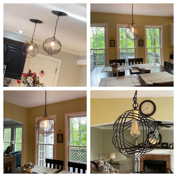 Maxax Frankfort 1-Light Globe and Black Modern Simplicity