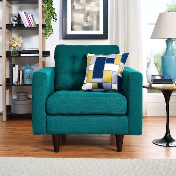 Empress Upholstered Armchair in Teal